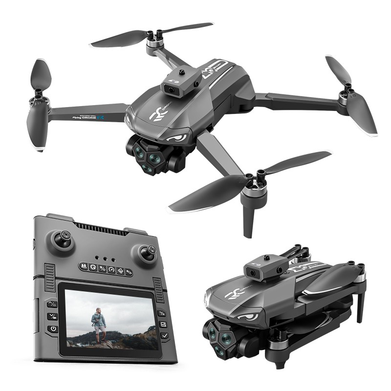 折叠带屏幕液晶遥控器高清航拍无人机无刷光流四轴飞行器